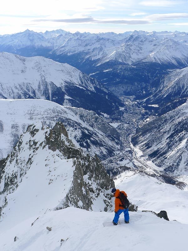 La discesa del Marbrèe a Courmayeur