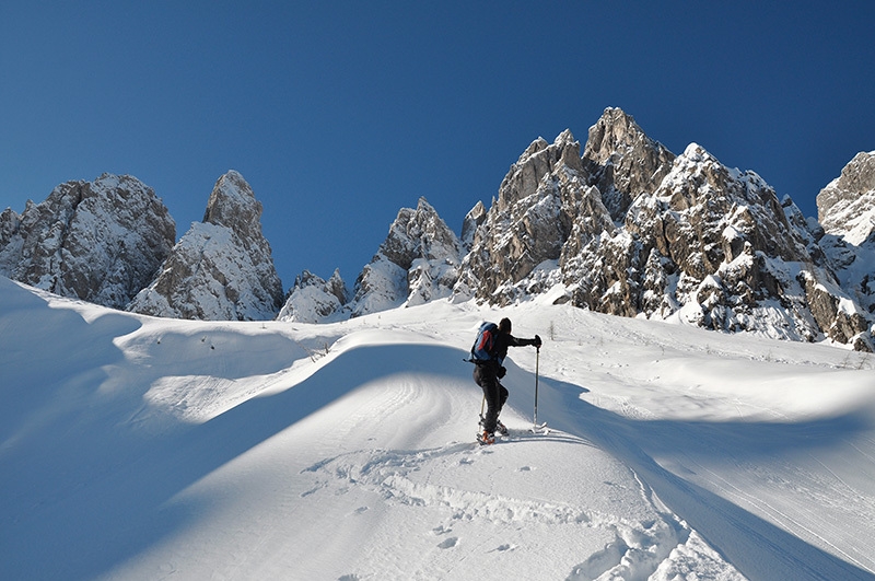 Ski mountaineering in Val Visdende, Carnic Alps