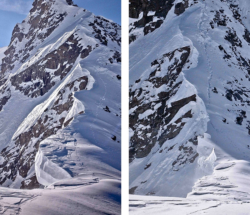 Hansjörg Auer e la cornice crollata, Hohe Geige