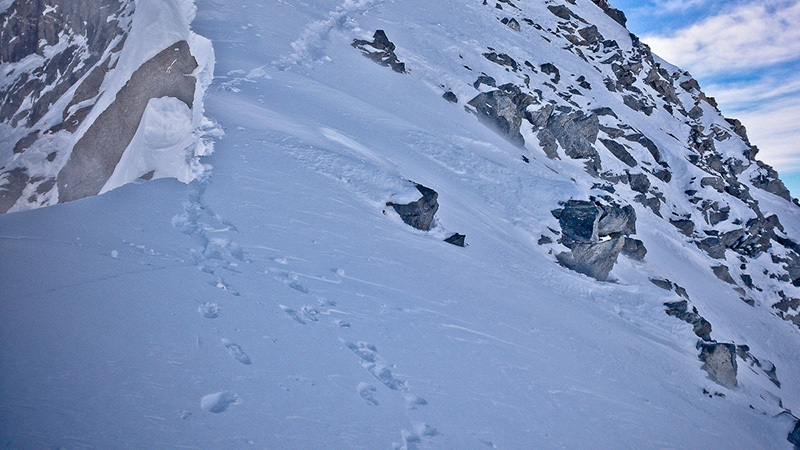 Hansjörg Auer e la cornice crollata, Hohe Geige