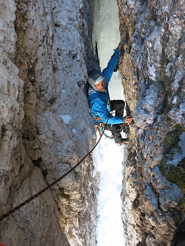 Hrushka, Mur de Pisciadù, Sella, Dolomites, Francesco Salvaterra, Marcello Cominetti