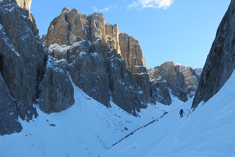 Hrushka, Mur de Pisciadù, Sella, Dolomites, Francesco Salvaterra, Marcello Cominetti