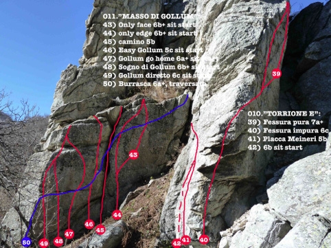 Miroglio boulder, palestra dei Distretti, Beppino Avagnina