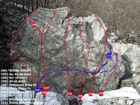 Miroglio boulder, palestra dei Distretti, Beppino Avagnina