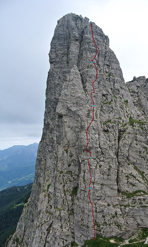 Via Dei Montecchiani Ribelli, Baffelan, Parete Nord