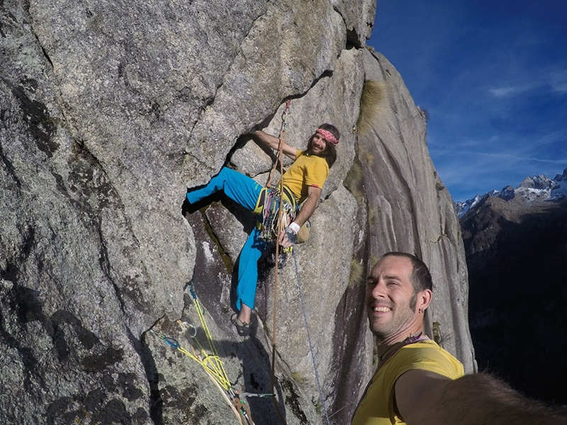 Val di Mello, Scoglio delle Metamorfosi, Here today gone tomorrow, Daniele Bianchi, Pietro Biasini, Mirko Masè