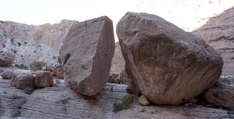 Oman sport climbing Arnaud Petit, Read Macadam, Alex Ruscior