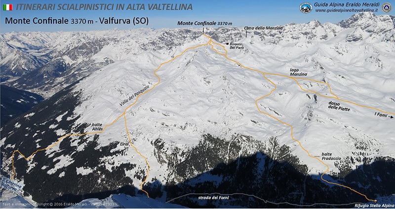 Monte Confinale, Alta Valtellina