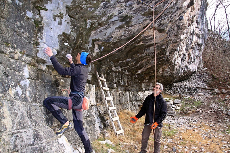 Andrea de Giacometti, Igne, arrampicata