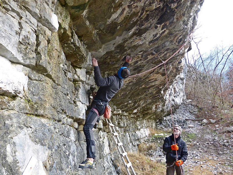 Andrea de Giacometti, Igne, arrampicata