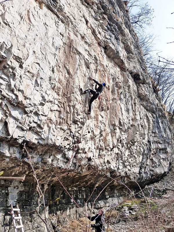 Andrea de Giacometti, Igne, arrampicata