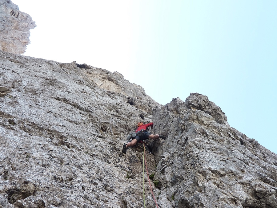 Via Ariano Zanin, Piz de Sagron, Bellunese Dolomites, Ivo Ferrari 