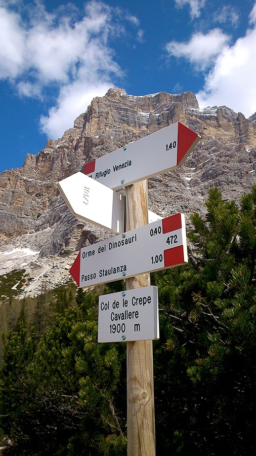 Dinosaur footprints, Pelmo, Dolomites