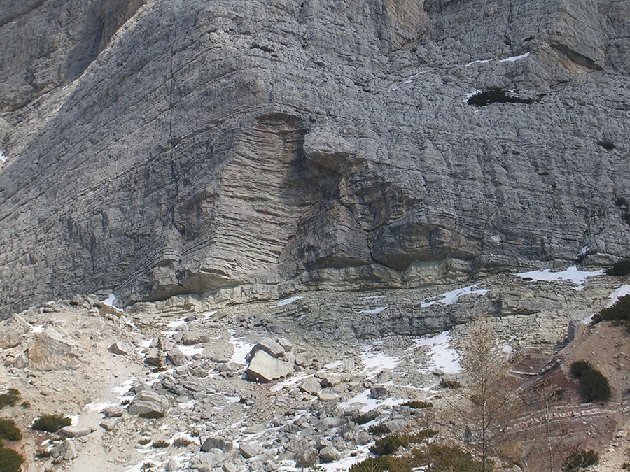 Impronte di dinosauri, Pelmo, Dolomiti