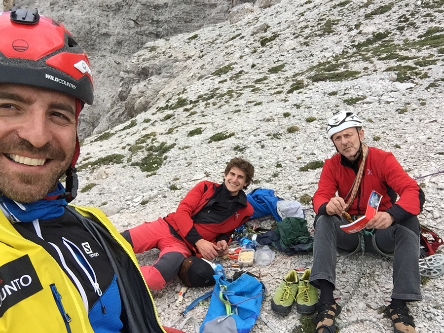 Via Delirio Giallo, Torre Prosser, Cestün, Sasso delle Dieci, Cunturines, Dolomiti, Walter Polidori