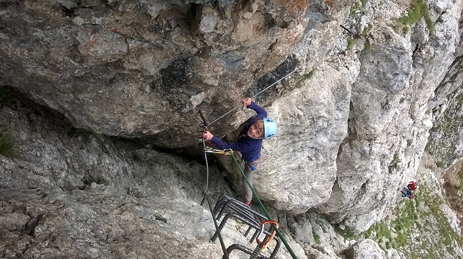 Via ferrata Col Rodella, Sassolungo, Dolomiti