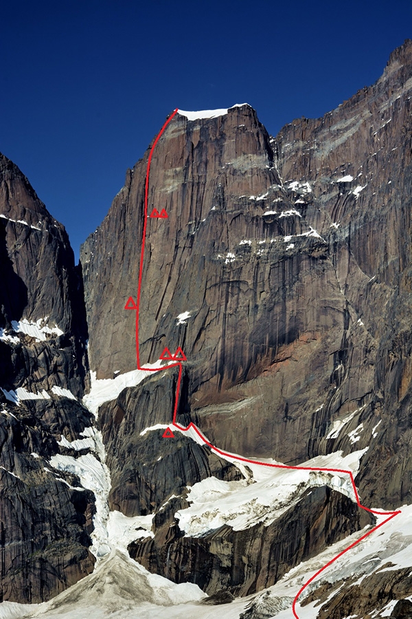 Apostel Tommelfinger West Face, Greenland, Christian Ledergerber, Fabio Lupo, Antoine Moineville, Silvan Schüpbach, Jerome Sullivan