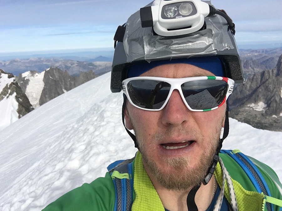 Denis Trento, Cresta di Rochefort, Grandes Jorasses, Monte Bianco