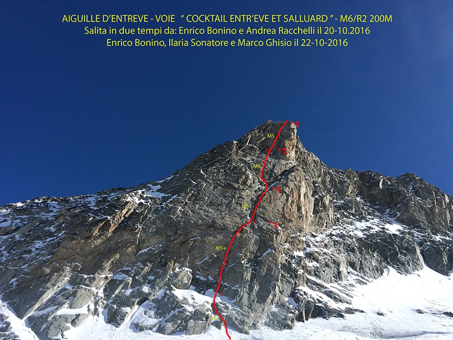 Aiguille d'Entrèves, Mont Blanc, Cocktail entr’Eve et Salluard