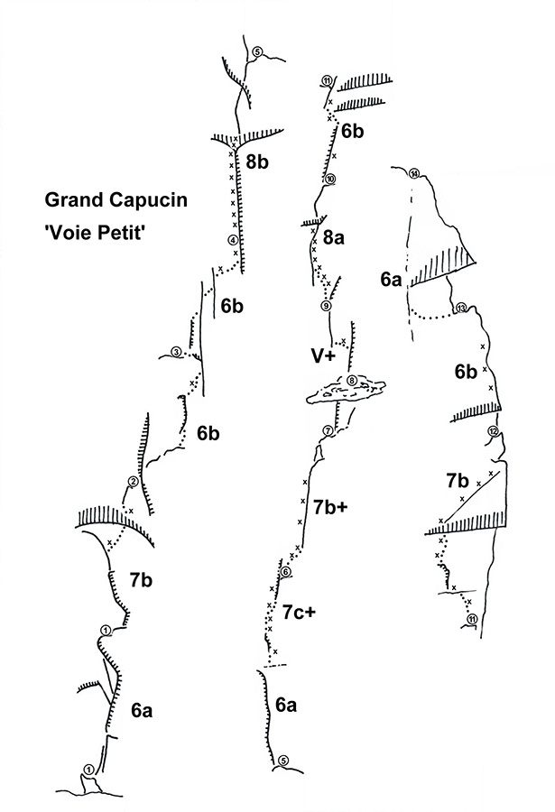 Alexander Huber, Voie Petit, Grand Capucin, Monte Bianco