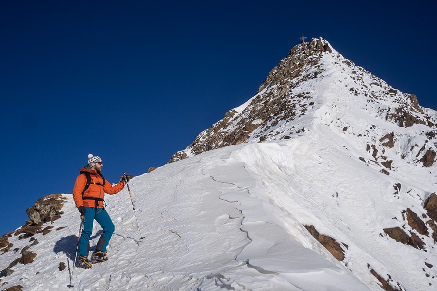 Wildspitze, scialpinismo, Pitztal, Tirolo, Austria, Alberto De Giuli