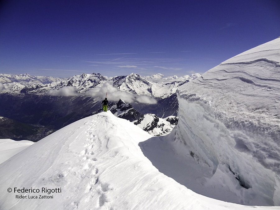Allalinhorn, Scialpinismo e Sci Ripido, i 4000 delle Alpi
