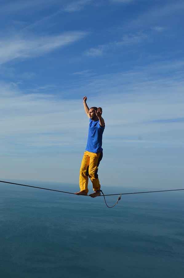 Highline, slackline, Marco Milanese