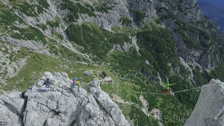 Highline, slackline, Marco Milanese