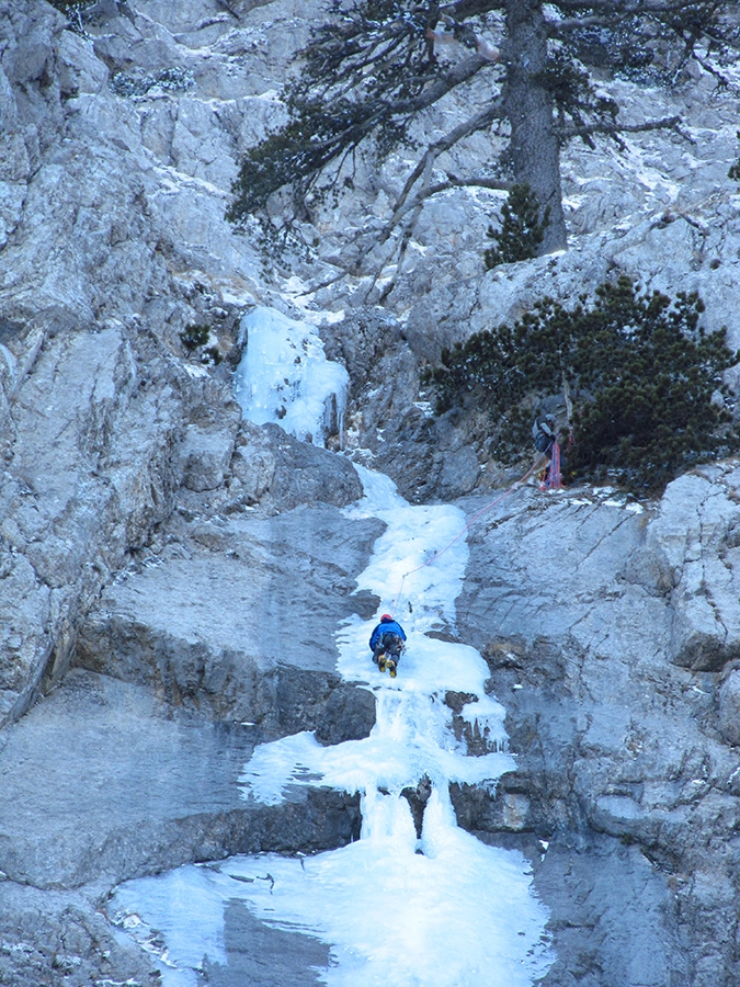 Cascata delle Ciavole, La Delicata, Serra delle Ciavole, Pollino, Cristiano Iurisci, Fabio Minerba, Nino Gagliardi, Mimmo Ippolito