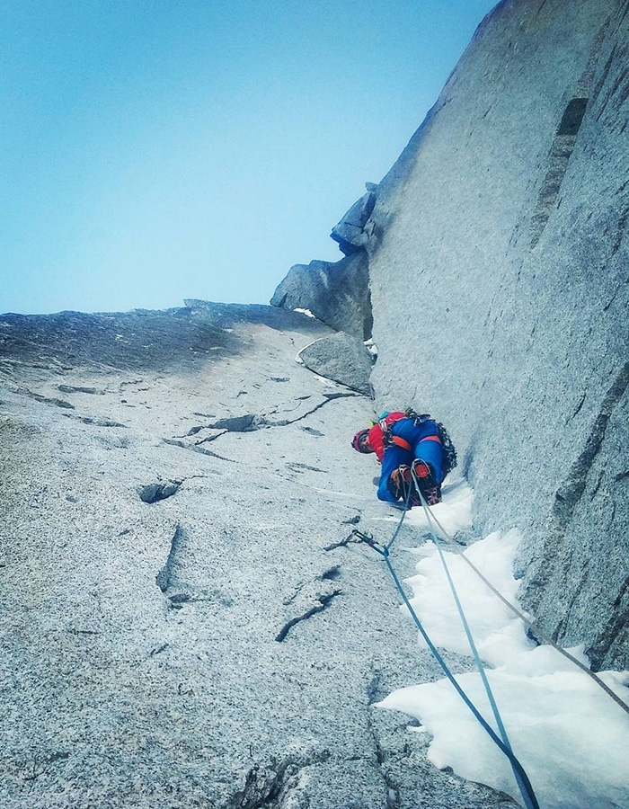 Les Flammes de l'enfer, Aiguille des Pélerins, Mont Blanc, Jeff Mercier