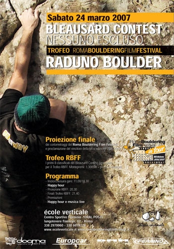 Roma Bouldering Film Festival e Bleausard Contest