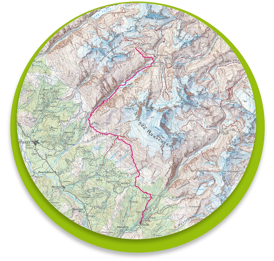 Ande trail, Cordillera Blanca, Peru, South America