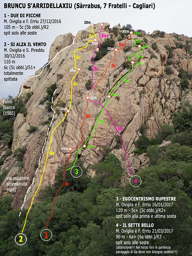 Sardegna, arrampicata, Sàrrabus, Bruncu S’Arridellaxiu