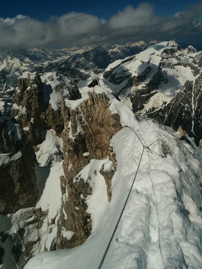 Dolomites steep skiing