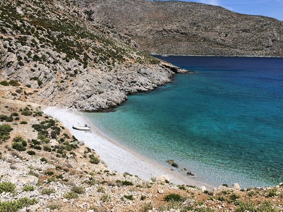 Kalymnos, Grecia, arrampicata, barca a vela