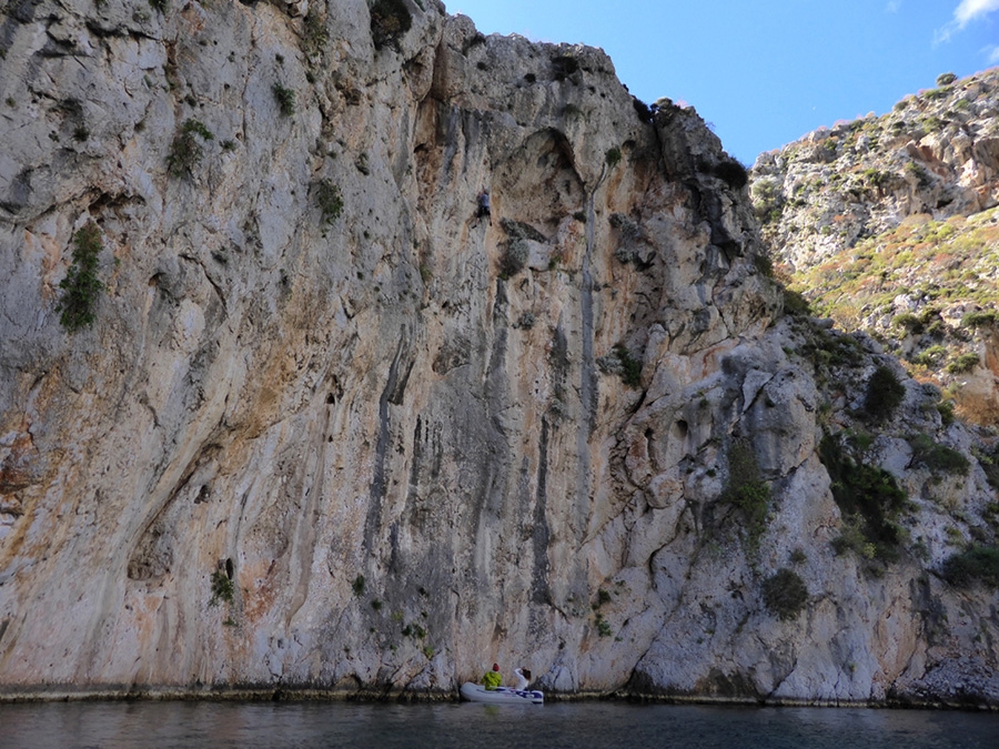 Kalymnos, Grecia, arrampicata, barca a vela