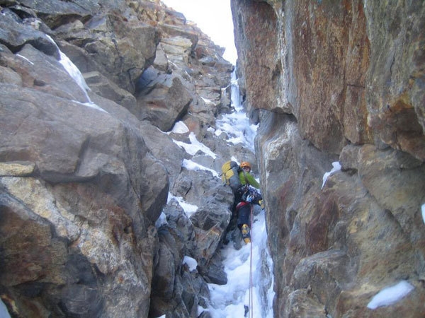 Final mixed section before exiting onto the summit crest of M’han dato 5 al modulo di misto