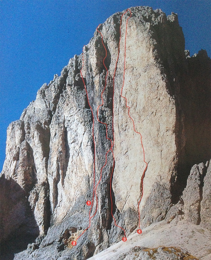 Torre Innerkofler, Langkofel, Sassolungo, Dolomites