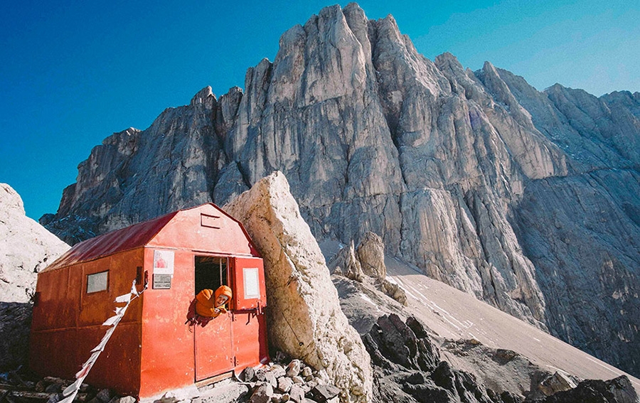 Bivacco dal Bianco, Passo Ombretta, Marmolada, Dolomiti