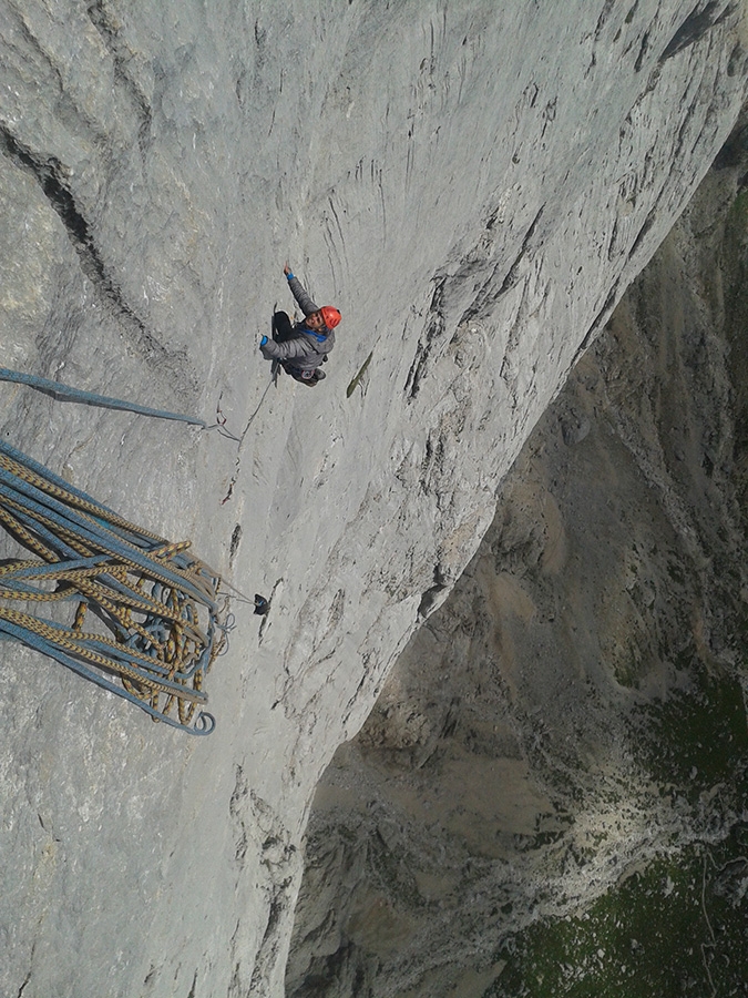 Via Attraverso il Pesce, Marmolada, Dolomiti, Marco Cordin, Pietro Garzon