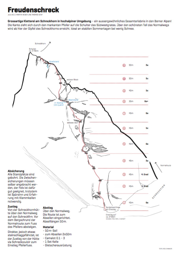 Freudenschreck, Schreckhorn, Oberland Bernese, Thomas Senf, Martin Reber