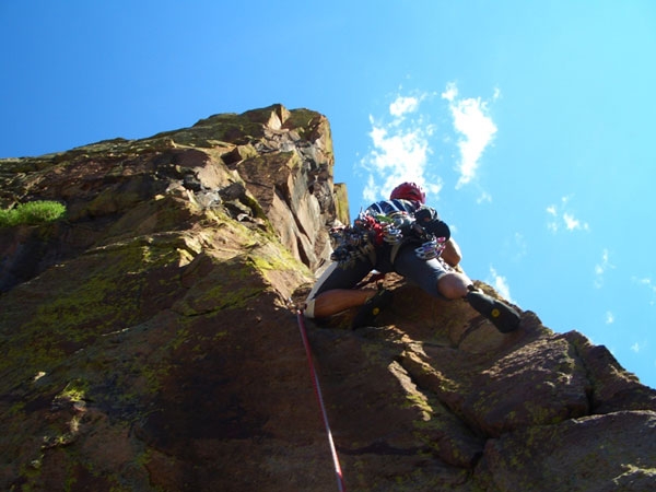 Climbing in USA, Wyoming, Devils Tower, Elio Bonfanti, Riccardo Ollivero