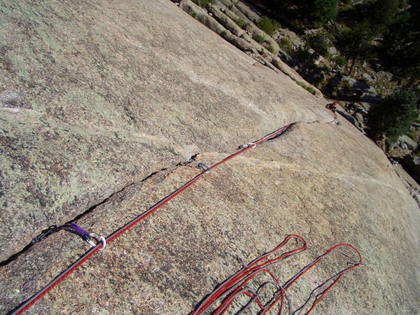 Climbing in USA, Wyoming, Devils Tower, Elio Bonfanti, Riccardo Ollivero