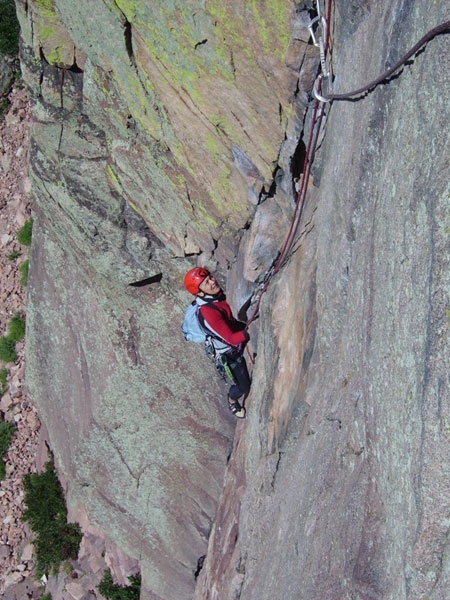 Climbing in USA, Wyoming, Devils Tower, Elio Bonfanti, Riccardo Ollivero