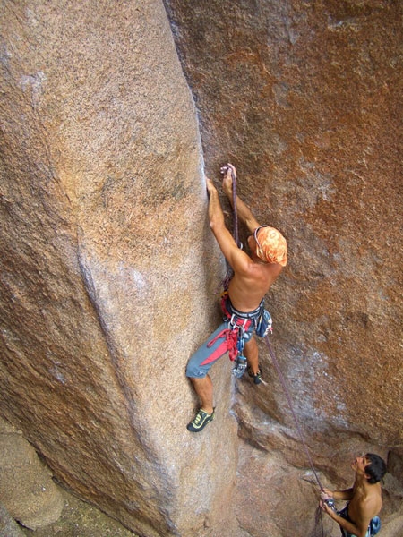 Climbing in USA, Wyoming, Devils Tower, Elio Bonfanti, Riccardo Ollivero