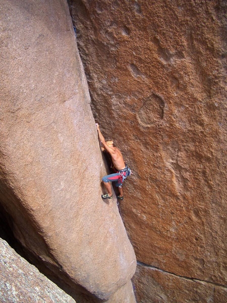 Climbing in USA, Wyoming, Devils Tower, Elio Bonfanti, Riccardo Ollivero