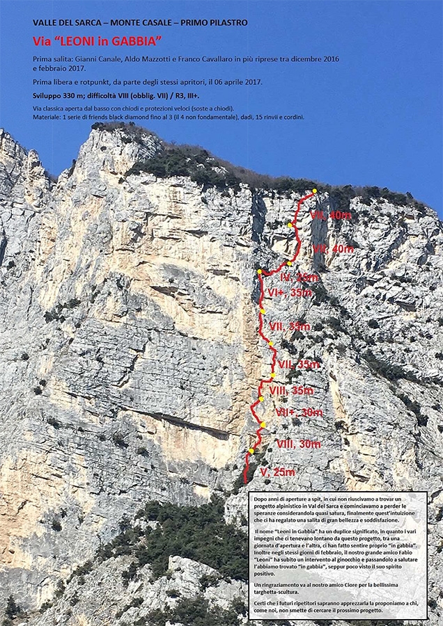 Leoni in gabbia, Monte Casale, Valle del Sarca, Gianni Canale, Aldo Mazzotti, Franco Cavallaro