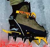Icexe axes and crampons for ice climbing