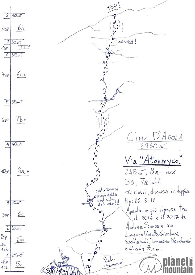 Val d'Ambiez, Dolomiti di Brenta, Cima d’Agola, Atommyco, Andrea Simonini