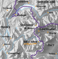 Val d'Isère Francia sciare